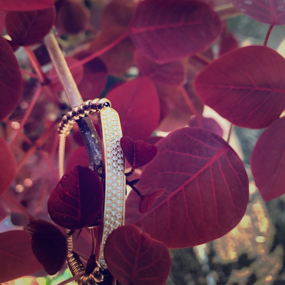 Michael Kors Adjustable Gold Beaded Bracelet